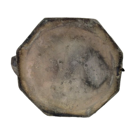 Homan Mfg Company Coffee Tea Pot Hinged Lid 3613 Quadruple Plate Special Metal 5 - Picture 10 of 12